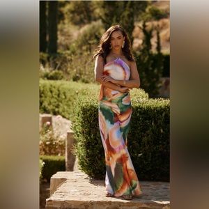 12th Tribe Bellissima Multi Maxi Dress Size Small